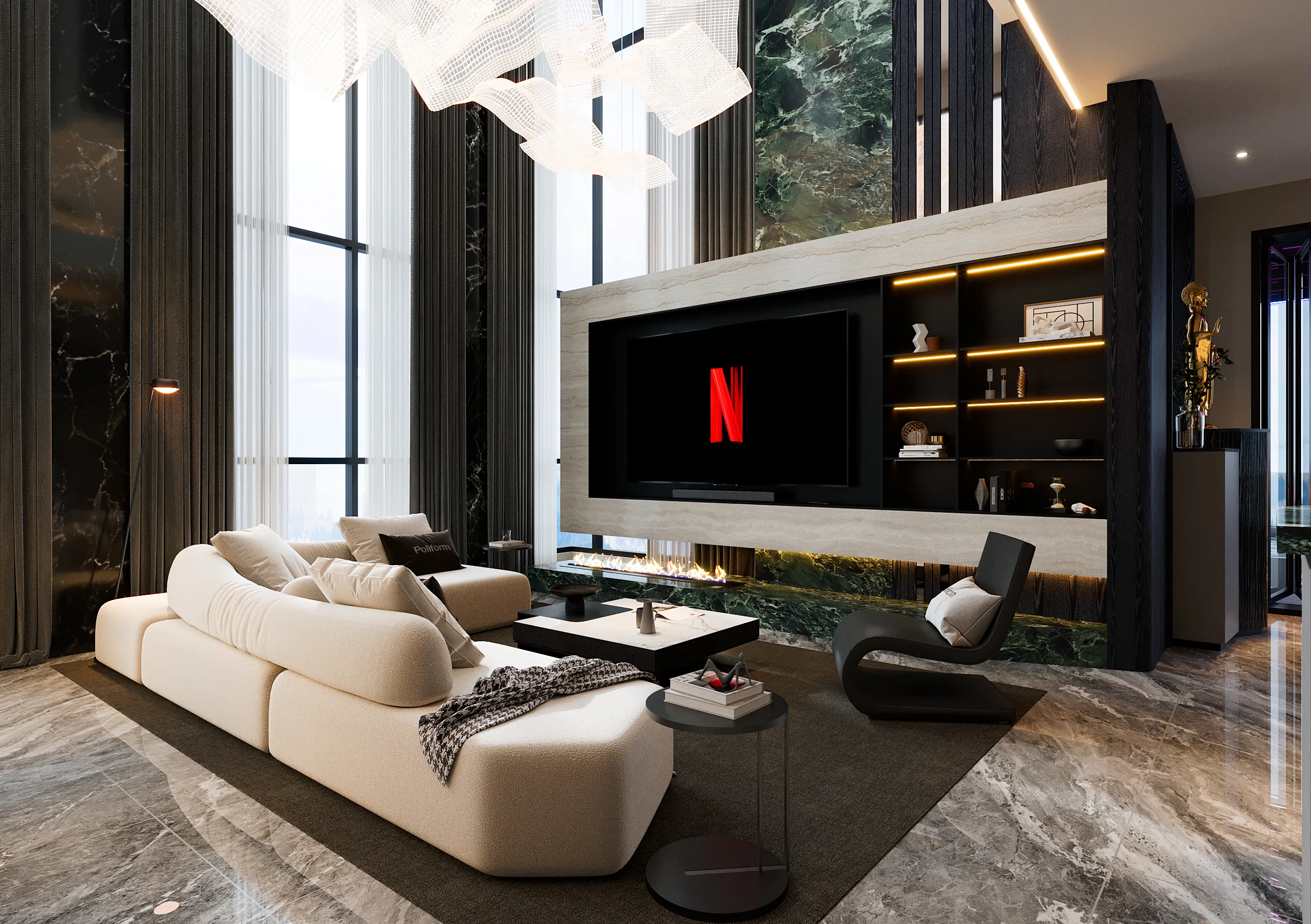 Sky Prism Penthouse Interior Design